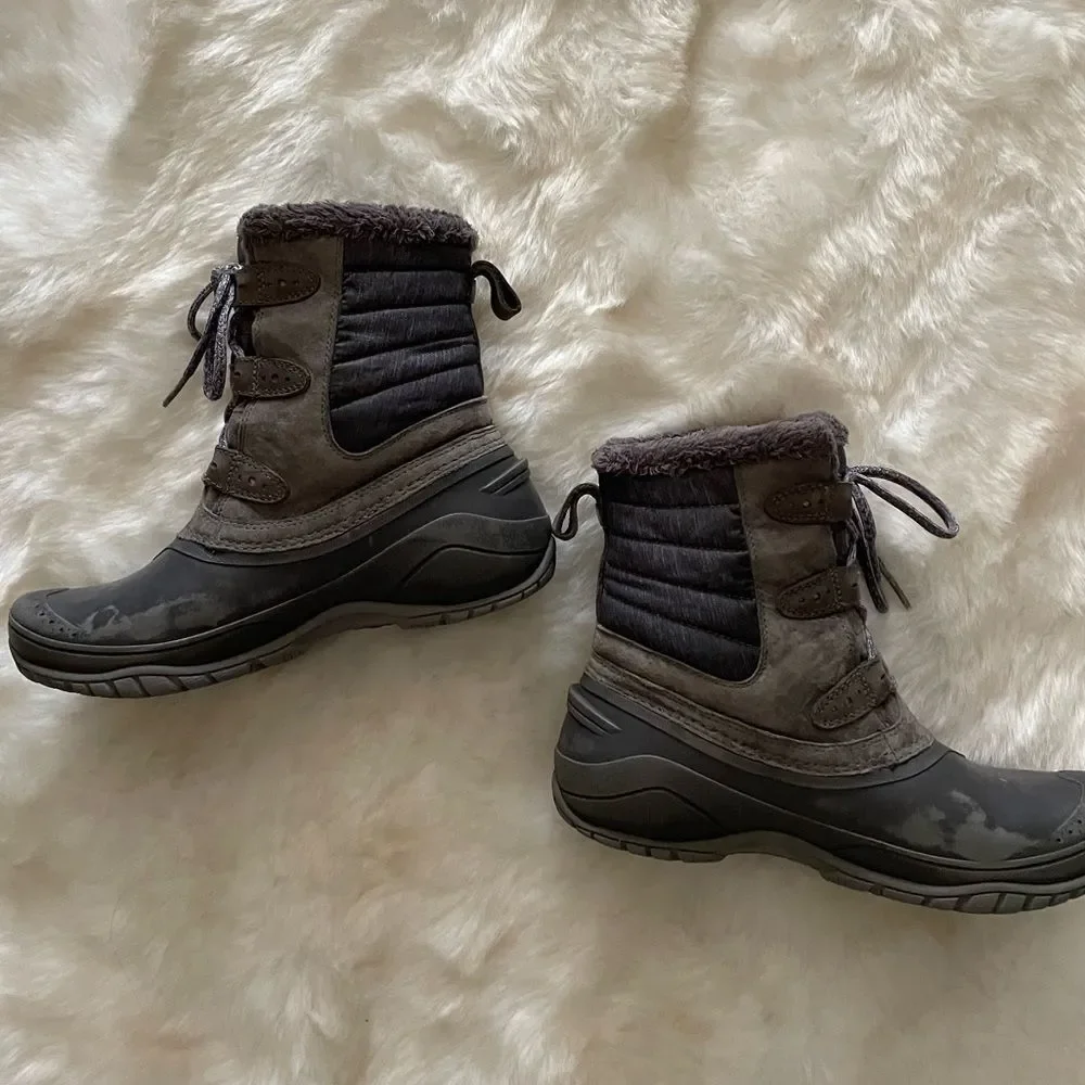 The North Face Women's Primaloft Waterproof Snow Boots Shoes Size 7.5 Gr…